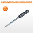 thumbnail image 3 of Uxcell 5pcs 1/4" Hex Shank 4mm Magnetic 2.6" Long 5-Point Torx Screwdriver Bit Blue, 3 of 7