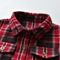 thumbnail image 5 of Otqutp Toddler Autumn Tops Kids Flannel Shirt Jacket Plaid Long Sleeve Lapel Button Down Baby Boys Girls Fall Shirt Coat Outwear with Pockets, 5 of 8
