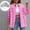 02 Hot Pink, variant on Denim Jacket Women's Solid Color Loose Jacket Perforated Long Sleeved Women's Denim Shirt Detachable Hooded Jacket