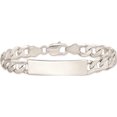 thumbnail image 3 of Sterling Silver Polished Engraveable Patterned Curb Link Id Bracelet (8 X 9) Made In India qcd250-8, 3 of 5