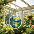 thumbnail image 7 of Flower Stained Glass Style Acrylic Suncatcher Puzzle, 83 Pieces DIY Jigsaw Window Hanging Ornament, Translucent Shatterproof Wall Hanging for Home Garden Decor, Creative Craft Gift, 7 of 7