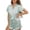 ZA-Green-two piece pajama set, variant on Yourumao Womens Satin Pajama Set Two Piece Short Sleeve Button Down Shirts and Ruffle Hem Shorts Striped Silky Pajama Sets for Loungewear