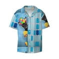 thumbnail image 5 of Picia Prague Ratter Dog in Bathtub Men's Linen Shirts Short Sleeve Cuban Beach Shirts Casual Shirts Button Down Shirt for Men Beach Summer Wedding Shirt-Small, 5 of 7