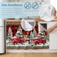 thumbnail image 5 of Christmas Truck Cabinet Curtain 32"Wx55"L,Dustproof Pantry Door Curtain W/ Self Adhesive Tape,Farmhouse Xmas Tree Red Buffalo Plaid Tall Storage Cover Privacy Drape for Bathroom Kitchen Laundry Room, 5 of 9