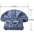 thumbnail image 5 of 2PC Microfiber Hair Drying Caps - Extrame Soft & Ultra Absorbent - Fast Drying Hair Turban Wrap Towels Shower Cap for Girls and Women（A）, 5 of 5