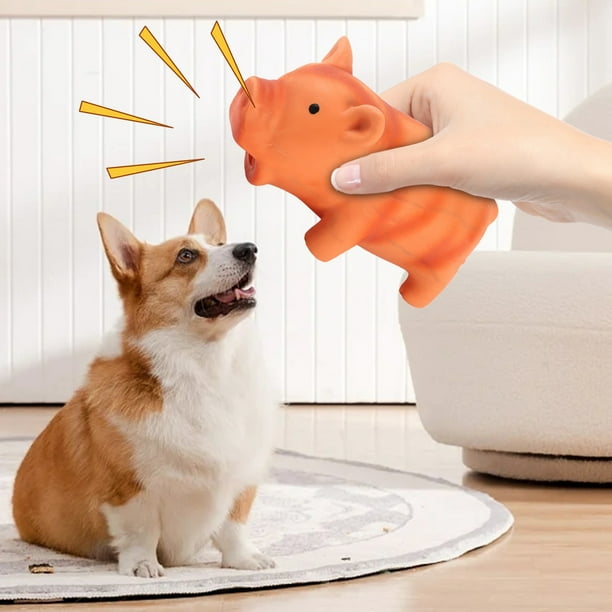 Juguete para perros con forma de cerdo, juguete con sonido para roer, de látex, para mascotas.