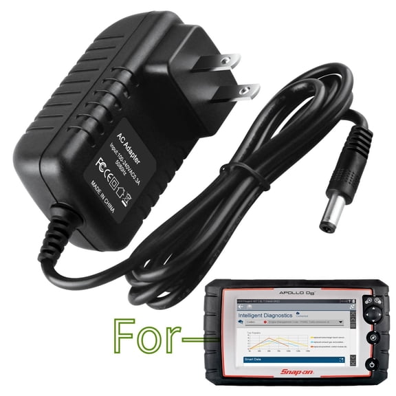 K-MAINS AC Adapter Charger Comaptible With Snap-On APOLLO D8 EESC333 Scanner Power Supply