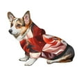 thumbnail image 7 of Fotbe Red Leaf Flame Fox Print Small Dog Sweater Hoodies Pet Grey Hooded Soft Fleece Sweatshirts with Pocket Fall Winter Puppy Cat Sweaters Warm Clothes-Small, 7 of 7