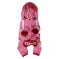 thumbnail image 4 of Waterproof Dog Raincoat with Hood Reflective Sts Zipper Buttons Design Size up to 23.62 Inches (Pink/M), 4 of 6