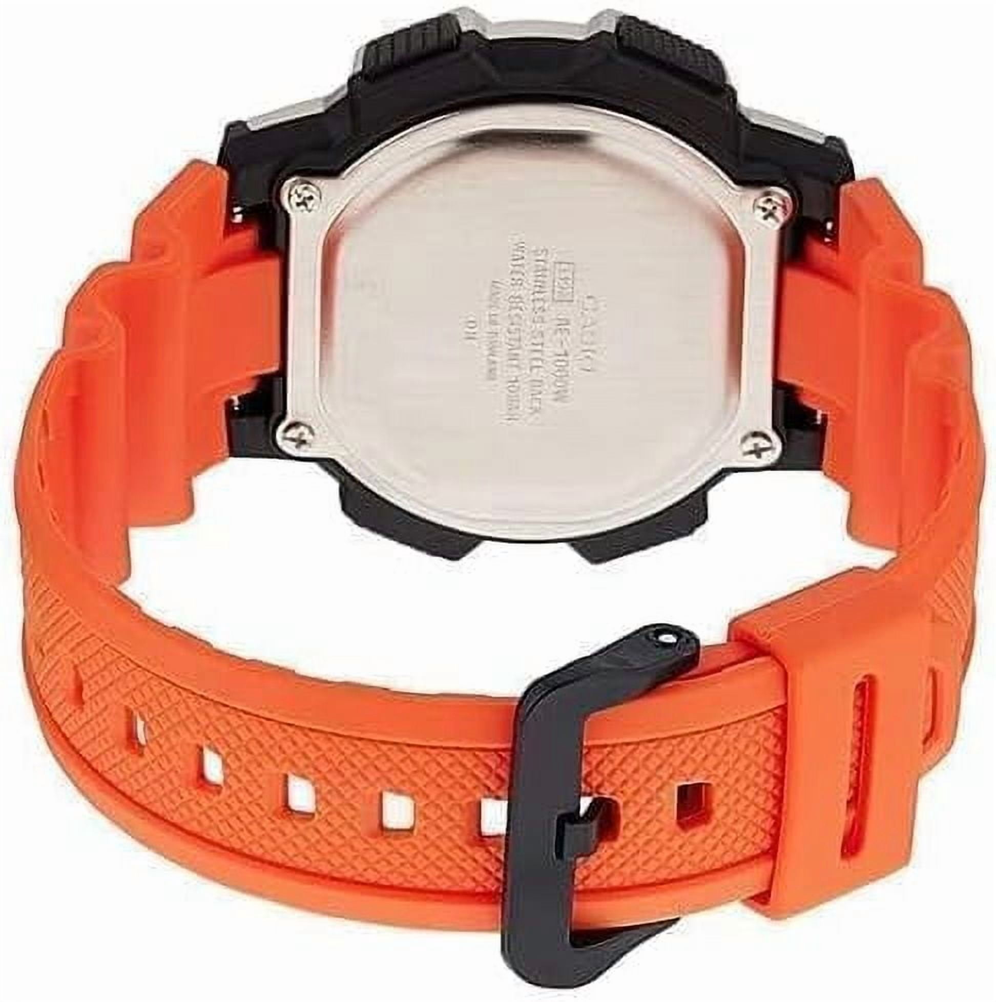 Casio Youth Men's Orange Band Quartz Digital World Time Watch Model AE-1000W-4B