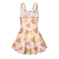 thumbnail image 5 of Uourmeti Cartoon Capybara & Lemon Print Girls Skirted One Piece Swimsuit - Quick Dry, Stretchy Swim Dress for Beach & Pool, Ages 3-13, 5 of 8