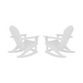 thumbnail image 5 of GARDEN Set of 2 - Plastic Outdoor Rocking Chairs for Patio Porch, White, 5 of 10