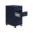 thumbnail image 5 of Space Solutions 18" Deep 4 Drawer Metal Mobile Organizer, 4 Box Drawers, Locking, Navy, 5 of 6