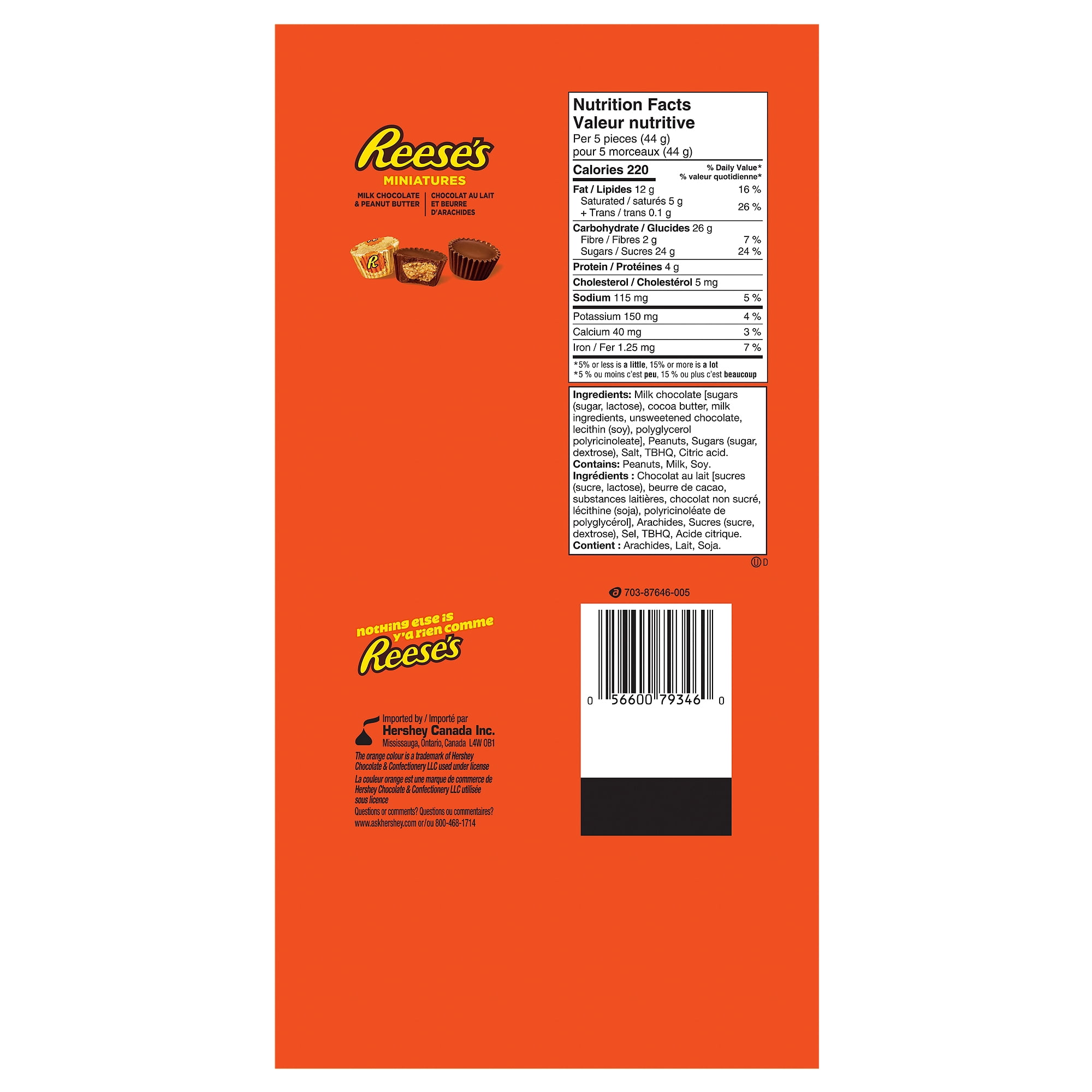 REESE'S Miniatures PEANUT BUTTER CUPS Candy, 900g