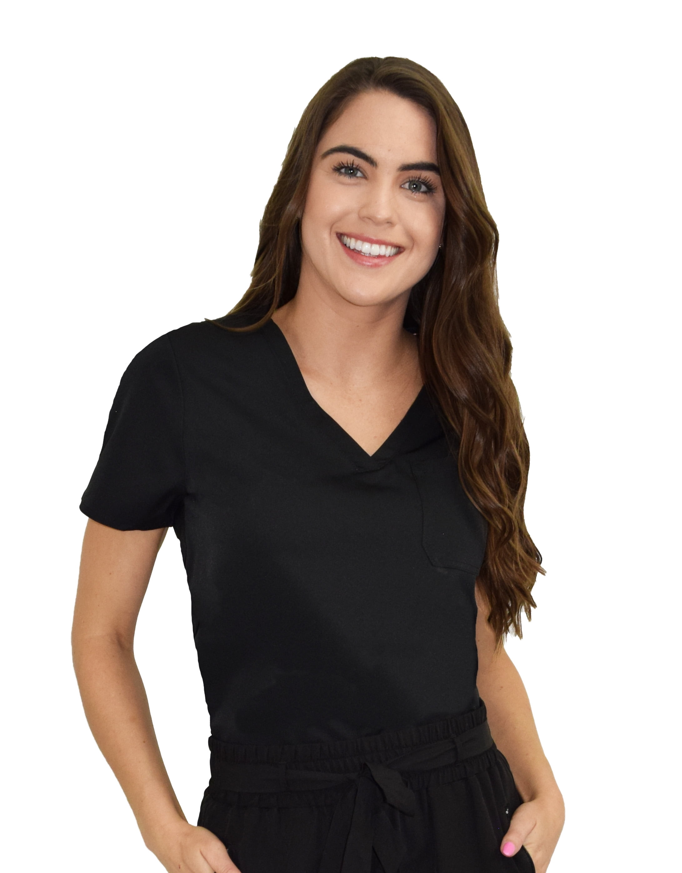 Women's Medical Nursing TuckIn VNeck Scrub Top GT PerformanceBlack