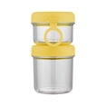 thumbnail image 2 of Reusable Plastic Oatmeal Containers with Leakproof Lids and Ring Handles, 2-Pack, 18.3x10x10 cm, Stackable Breakfast Cups for Cereal, Yogurt, Snack Storage, Assorted Colors, 2 of 7