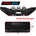 thumbnail image 6 of TIOYAR Textured Black Steel Front Bumper for 2006 2007 2008 2009 Dodge Ram 2500/3500 With Winch Plate and Lights, 6 of 7