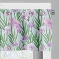 thumbnail image 5 of Ambesonne Vintage Asian Valance & Curtain, Purple Iris with Bird, 55"x24", Baby Blue Pink, 5 of 7