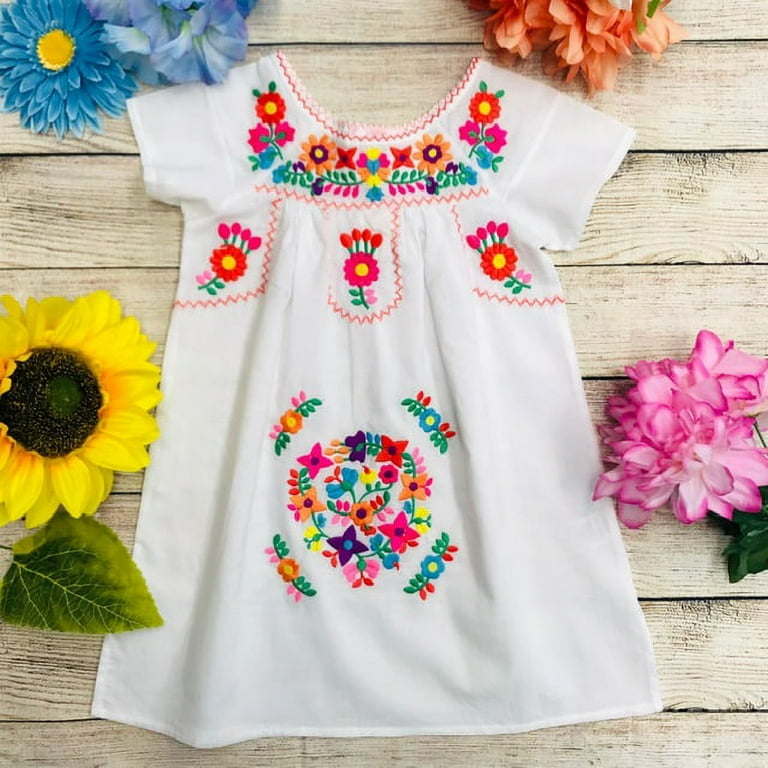 Baby girl mexican embroidered dress cheap