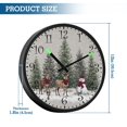 thumbnail image 3 of Voice Activated Clock with Glow Light 12 Inch Large Silent Wall Clock Battery Operated for Home Decor Christmas Deer and Snowmen, 3 of 8
