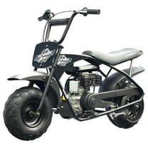 MotoTec 105 cc 3.5 hp Gas Powered Mini Bike Max Speed 23 mph Weight 110 lb, Gray