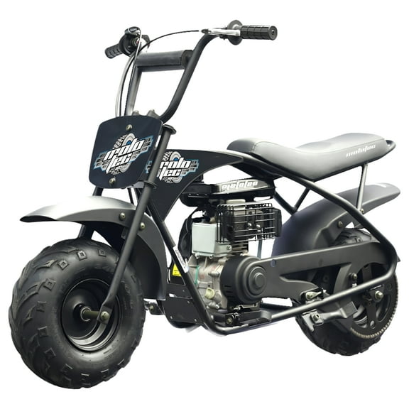 MotoTec 105 cc 3.5 hp Gas Powered Mini Bike Max Speed 23 mph Weight 110 lb, Gray