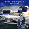 thumbnail image 7 of Xuanlur 24V 7AH Ride on Toys for Big Kids, Licensed LEXUS LX600 2 Seater 110W Motor Ride on Cars w/Remote Control, 4-Wheel Suspension, LED, Music, Power Display, Electric Car for Boys Girls, White, 7 of 7