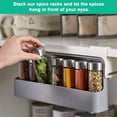 thumbnail image 4 of SHAR No Drilling Kitchen Spice Rack Kitchen Spice Rack Kitchen Spice Storage Multipurpose Spice Rack Under Shelf Spice Rack with 6 Spice Jars for Cabinets, Refrigerators, 4 of 5