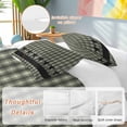 thumbnail image 3 of Sage Green Black Plaid Bedding 3 Piece Duvet Cover Set Twin Size, Vintage Star Buffalo Check Rustic Soft Microfiber Comforter Cover with Zipper Closure & Pillowcases, FadeResistant Quilt Cover, 3 of 9