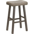 thumbnail image 1 of Hillsdale Saddle 30" Wood Transitional Bar Stool in Gray Finish, 1 of 4