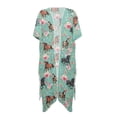 thumbnail image 4 of Xoenoiee Horse Rose Daisy Flower Pattern Women Kimonos 2026 Swim Cover Up Summer Bikini Beach Coverup Boho Sheer Kimono Cardigan for Beach Vacation, 4 of 7