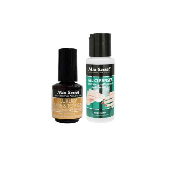 Mia Secret - Luxury Base Top Gel (0.25. oz) & Gel Cleanser (2 oz.) - Combo