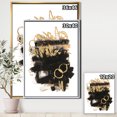 thumbnail image 2 of Toile Encadrée Moderne Glam Gold and Black drift II, 2 of 3