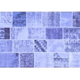 thumbnail image 1 of Ahgly Company Machine Washable Indoor Rectangle Patchwork Blue Transitional Area Rugs, 7' x 10', 1 of 4