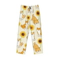thumbnail image 4 of Kll Mens Pajama Pants For Men,Mens Lounge Pants,Funny Gifts For Men,Men'S Pajama Bottoms-Shiba Inu Dog And Sunflower, 4 of 9