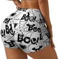 thumbnail image 3 of Athletic Shorts for Women, halloween spiders web Seam Womens Shorts High Waisted Sport Running Workout Gym, 3 of 8