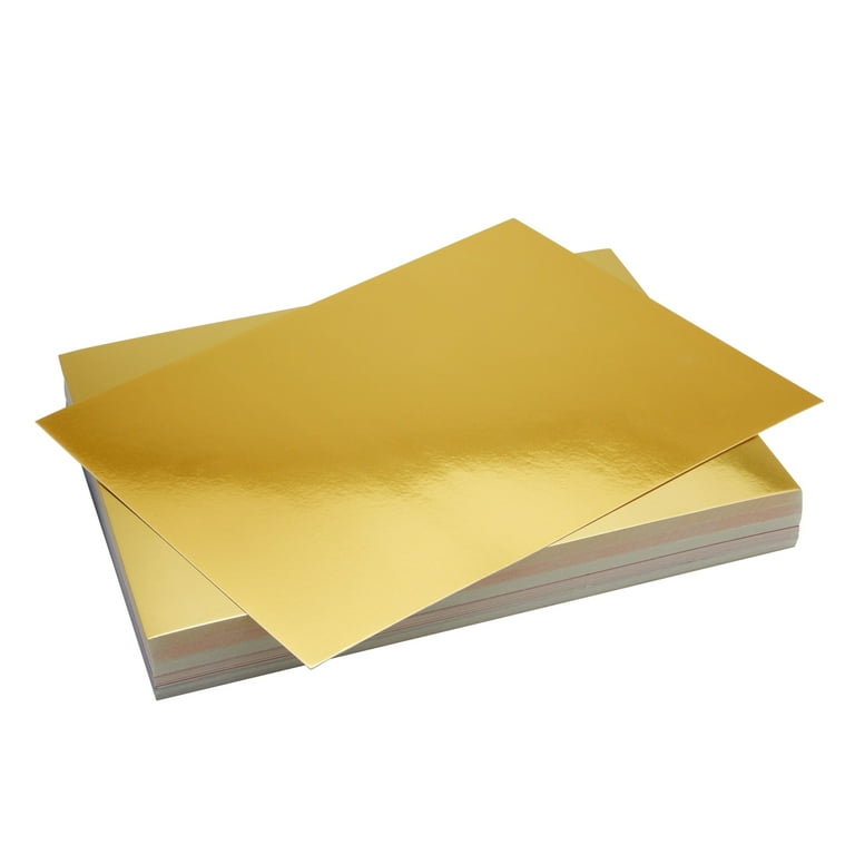 Hygloss Shiny Gold Metallic Foil Paper 8.5 x 11 pack of 12 Sheets