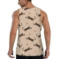 thumbnail image 3 of Easygdp Leopard Print Men's Tank Top, Sleeveless Muscle T Shirts, Breathable, Quick-Dry, Loose for Gym, Running, Fitness - Small, 3 of 9