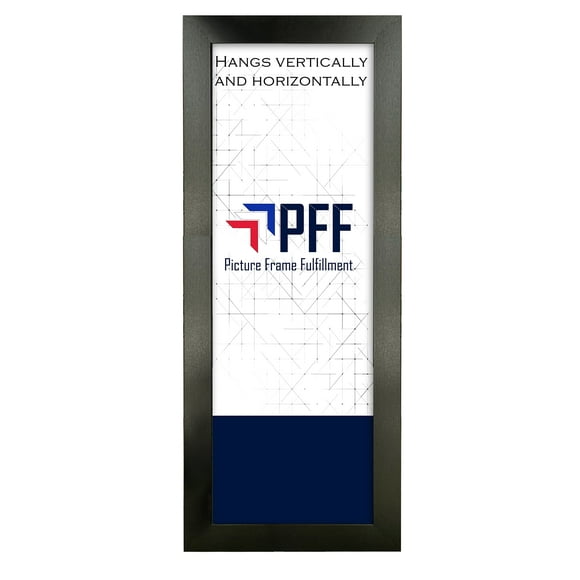 PictureFrameFactoryOutlet 14-inch-by-25-inch Frame Black 1.25 Inch Wide Black Flat Moulding