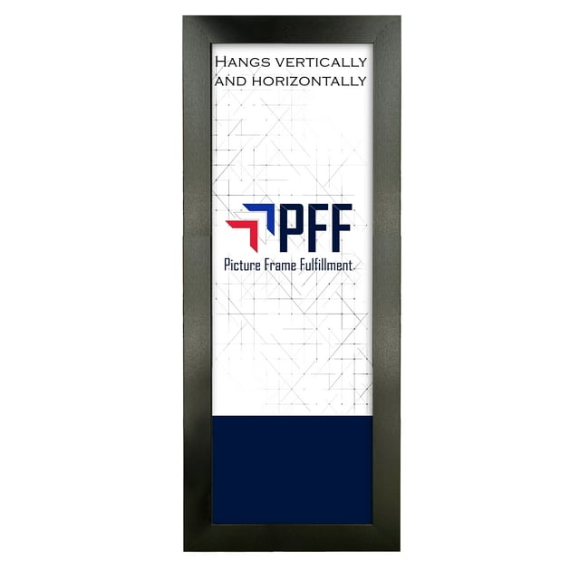 PictureFrameFactoryOutlet 14-inch-by-25-inch Frame Black 1.25 Inch Wide Black Flat Moulding