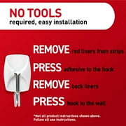 Command Small Wire Toggle Hooks, White, Damage Free Organizing, 22 Hooks and 24 Strips