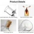 thumbnail image 5 of 2 in 1 Olive Oil Vinegar Dispenser Cruet, Clear Glass Vinegar and Oil Bottles, Double Pourer Spout Oil Dispenser Bottle for Kitchen Cooking Container, 5 of 8