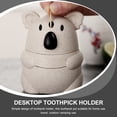 thumbnail image 3 of Miangastore Durable and Safe Plastic Toothpick Holder Beige 1Pcs 4.5x3.3in, 3 of 9