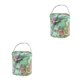 thumbnail image 1 of Cateissary Bolsa redonda de hilo de tejer para ganchillo, organizador artesanal, cesta de almacenamiento de lana, accesorios de costura, bolsa con Verde 2piezas, 1 of 6