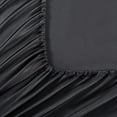 thumbnail image 6 of Full Silk Satin Fitted Sheet, Soft Deep Pocket Sheet, Wrinkle Free, Non Fading, Breathable, Fully Elasticized,Black, 6 of 6
