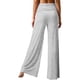 thumbnail image 2 of TaTaai Women's Spring Summer Solid Color Foldable Yoga Pants High Waist Wide Leg Loose Casual Pants Breathable Comfortable Trousers for Daily Sports Gift, 2 of 5