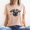 thumbnail image 2 of Mama Bear Sees All Shirt for Mom Mother's Day Gift for Mom Gift from Child Black on Peach Shirt Adult Large, 2 of 4