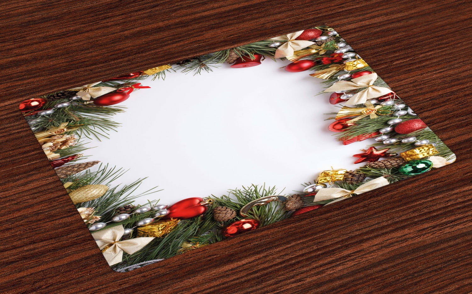 Christmas Placemats Set of 4 Dressed New Year Tree Bedizen Garnished