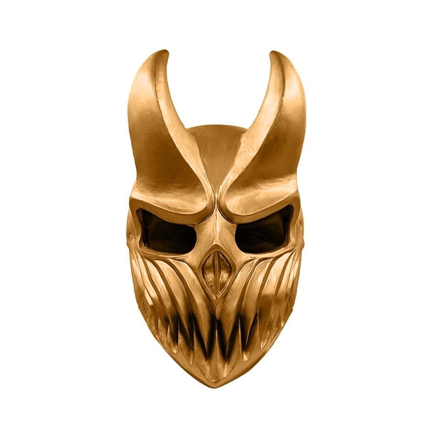 Promotion!Máscara de Halloween Cosplay cara masacre de goma para niño de la oscuridad máscara