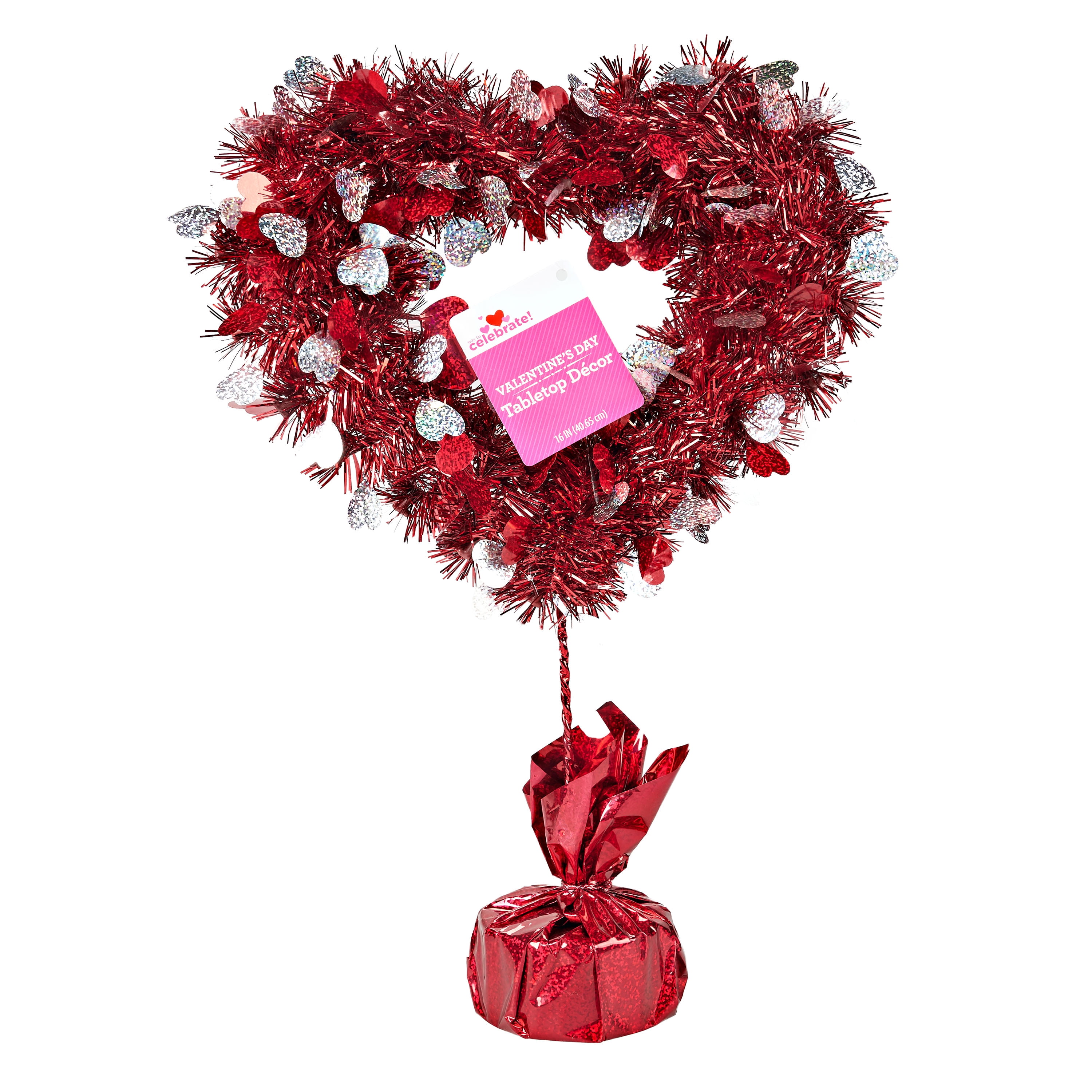 Way To Celebrate Valentine's Day Tabletop Decor, Red